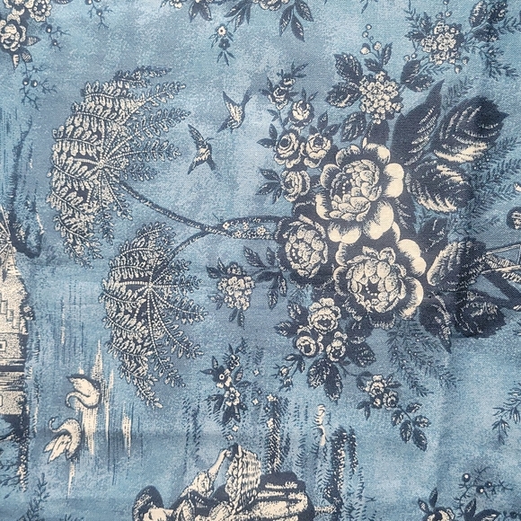 Vintage Inspired Toile De Jouy French Country Scene Fabric - Picture 4 of 7